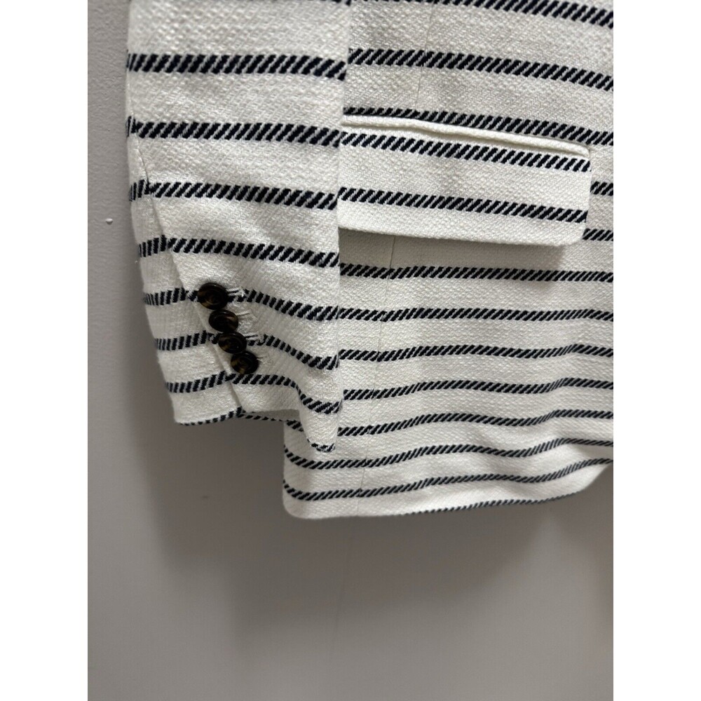Ann Taylor Black and White Striped Blazer - Picture 2 of 7